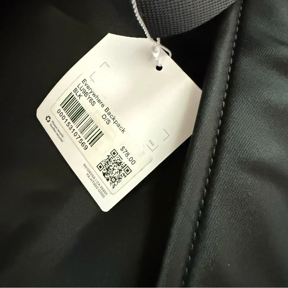 NWT Lululemon The Everywhere Backpack W Embroidered American Express 1850